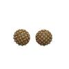 Round Dense Arrangement Small Pearl Stud Earrings Retro Bead Embroidery Exquisite Elegance Ritual Niche Earrings