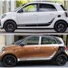 2 шт., Стайлинг автомобиля для Smart 451 453 Fortwo Forfour, спортивные гоночные наклейки на заказ, дверные боковые наклейки для тела, юбка, декоративные наклейки, виниловые