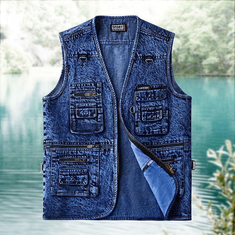 Men's Denim Vest 2024 Summer and Autumn Sleeveless Men's Vest Jacket Designer Vest Men's Clothing