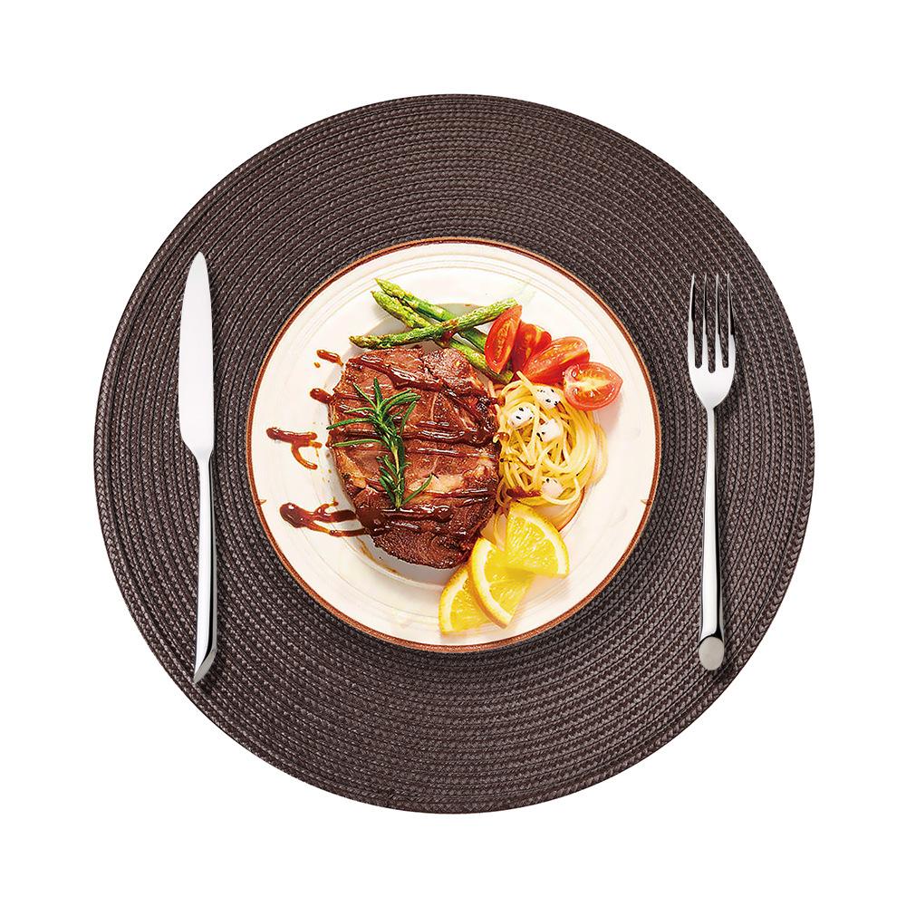 Round Placemats Set  Braided Circle Place Mat Washable Table Mats for Kitchen Dining Table Mixed Color Non-Slip Place mats