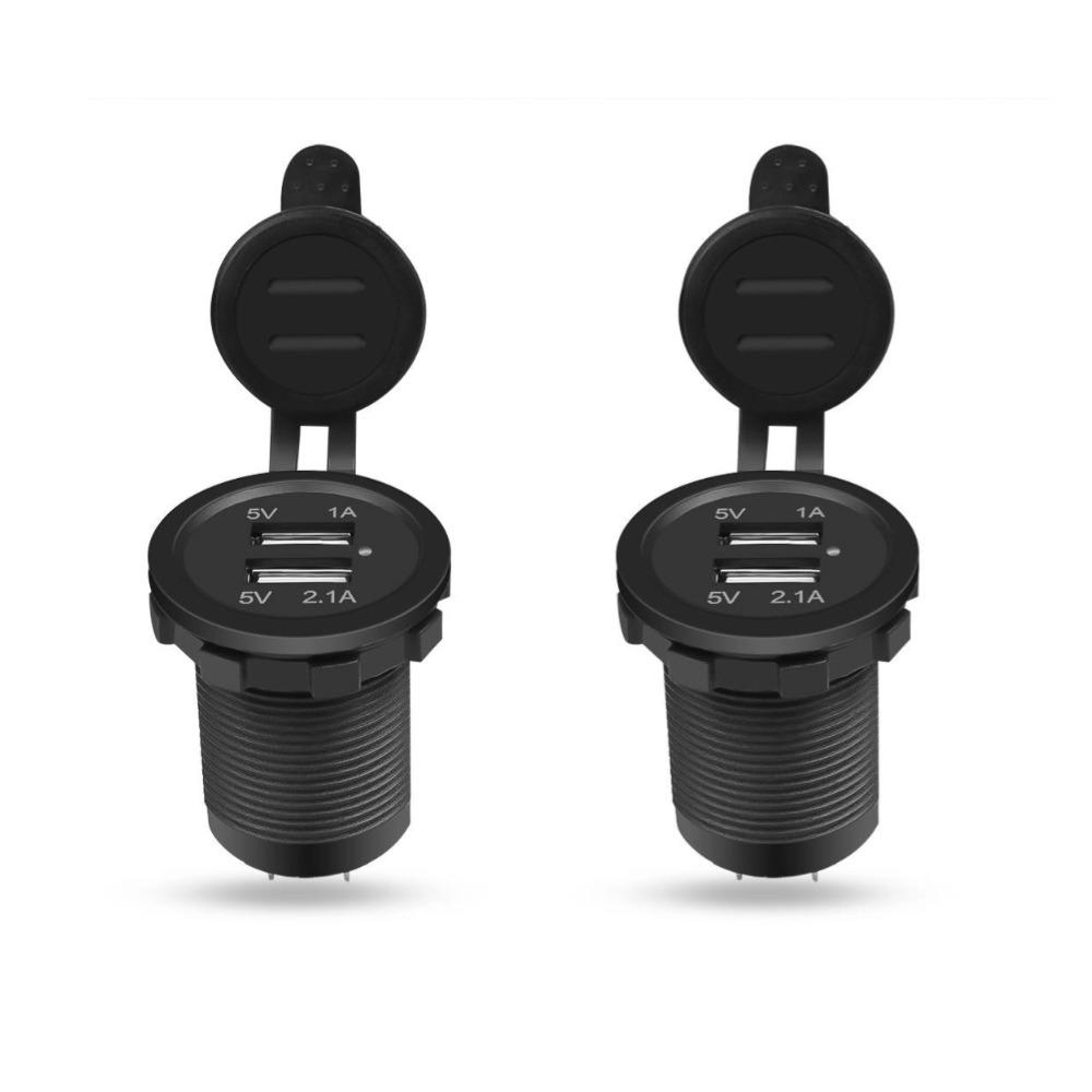 DC12V-24V универсальное автомобильное зарядное устройство USB с двумя портами USB 5 В 3,1 А розетка для мобильных телефонов Ipad Iphone для автомобиля, мотоцикла, лодки
