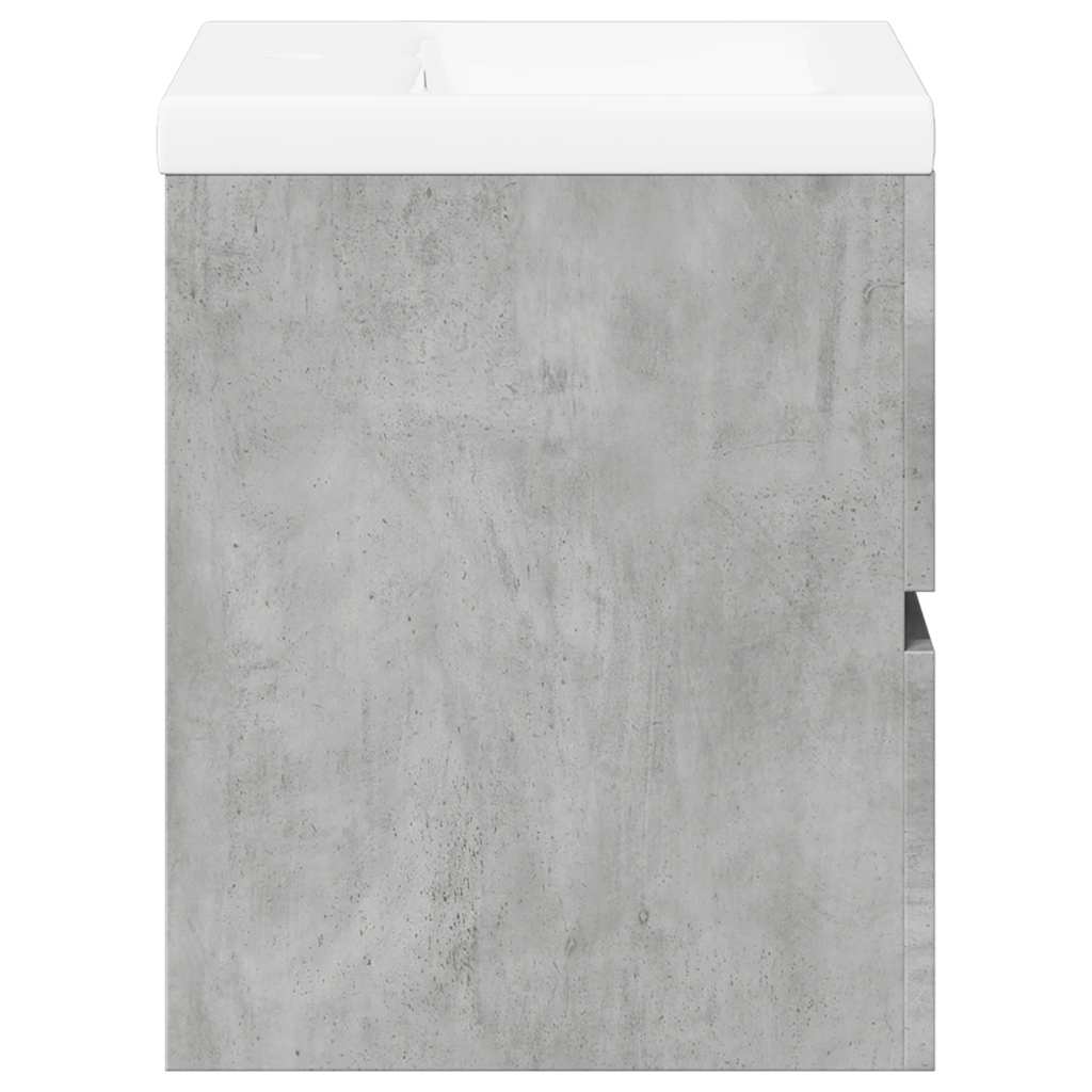 2 Piece Bathroom Furniture Set Concrete Grey Particleboard