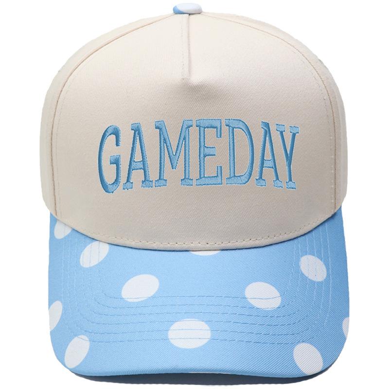 GAMEDAY Truck driver hat embroidered retro striped color matching baseball cap European and American men's and women's casual hat