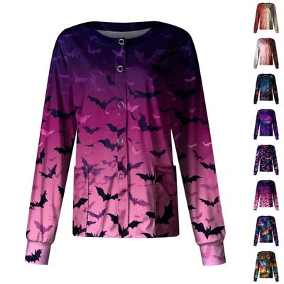 Женский повседневный однобортный топ с длинным рукавом и принтом Dry-nurse