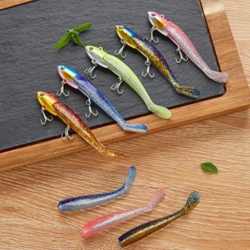 [Seiran Lure] Приманка для морского окуня, Джиг-головка с червем для камбалы 16г 22г 28г Набор, Запасной червь в комплекте, Червь-шад, Вибрация, Морской окунь, Пеламида, Камбала, Плоскоголов