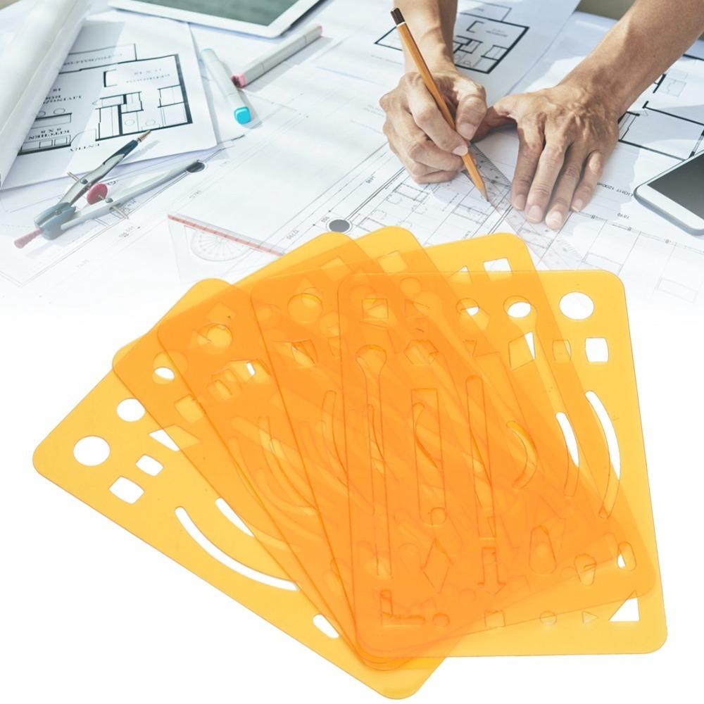 10PCS 27 Holes Erasing Shield Multi-shape Drawing Pattern Ruler  Draft Creation
