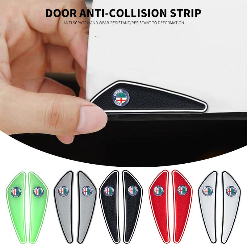 BQVLT1 4pcs Car Door Rearview Mirror Edge Guard Protection Strip For Alfa Romeo 159 Giulietta Giulia 147 Mito 156 Stelvio Volante