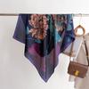 90*90cm Women Square Silk Scarf Lady Foulard Neck Hair Scarves Design Printed Kerchief Fashion Girl Hair Ribbon Headband Bandana