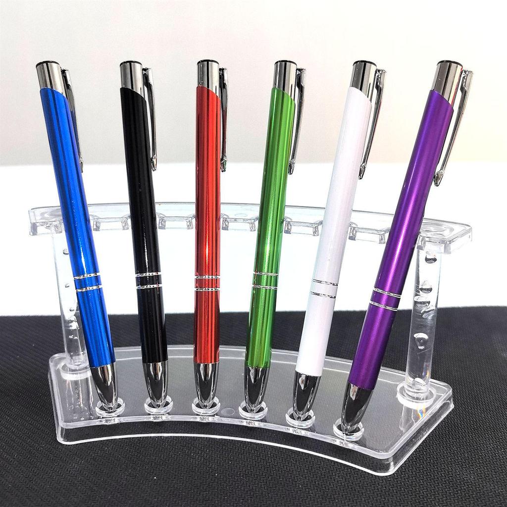 Металлическая шариковая ручка с 2 кольцами, возможность нанесения логотипа на заказ - Идеально подходит для офисного и образовательного использования