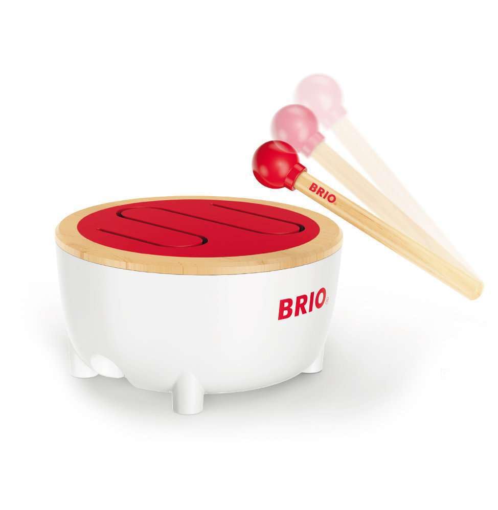 BRIO Drum 30181, for ages 18 months and up. [Toy, Wooden Toy, Gift (Birthday/Christmas)]