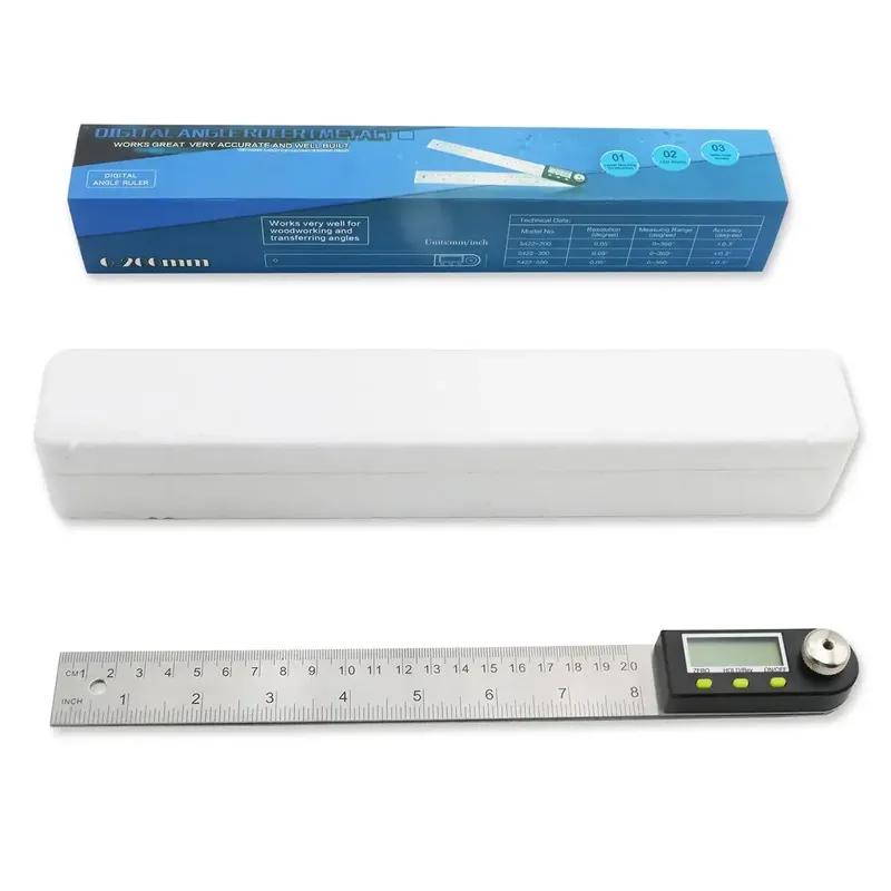 SHANHR 200/300mm Digital Protractor Inclinometer Angle Finder Level Measuring Instrument Digital Goniometer Angle Ruler
