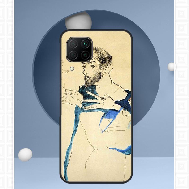 Чехол Egon Schiele для Huawei Nova 12i 12s 11i 8i Y91 Y60 Y70 Y72 Y90 Y61 9 10 SE P20 P40 Lite P30 P60 Pro