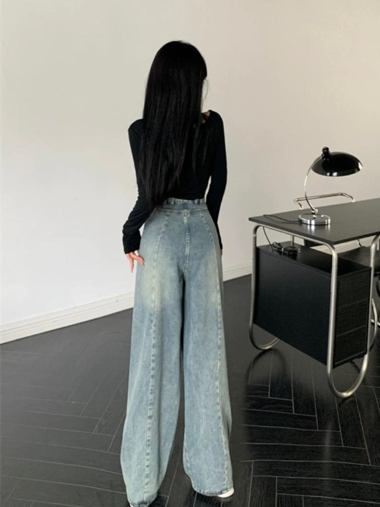 High Street 90s Y2k Винтажные свободные джинсы Женские Эстетические Ретро Уличная одежда Мешковатые джинсовые брюки Harajuku Корейские повседневные широкие брюки