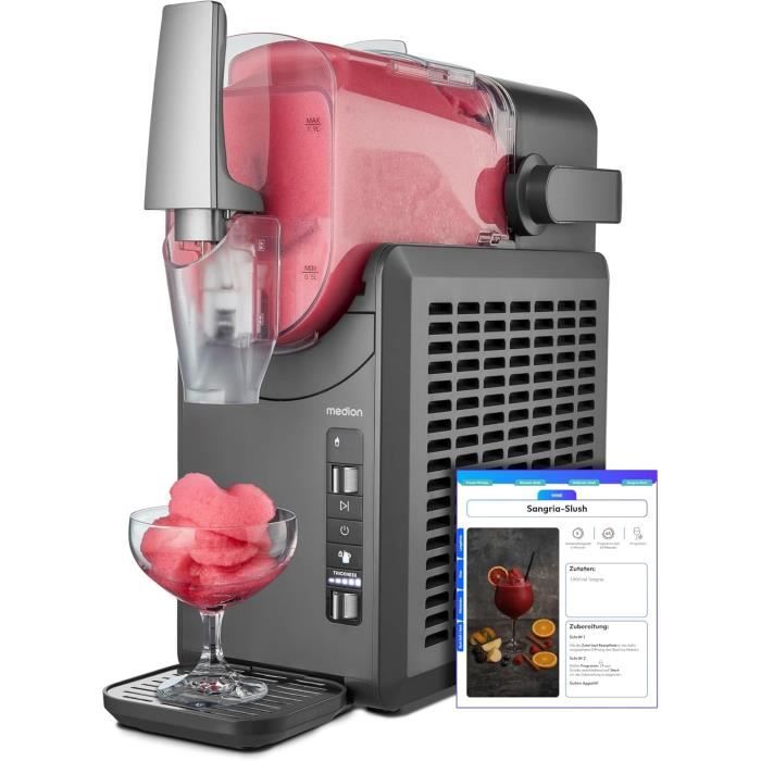 Machine à boissons glacées et granitées MEDION - MD12090 - Capacité 2,6L - 5 programmes - 200W