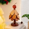 Yousheng 3Pcs Wooden Christmas Tree Trivets for Hot Dishes Heat Insulation Placemat Desktop Protection Mat Creative Tree Shape Coaster Table Decor