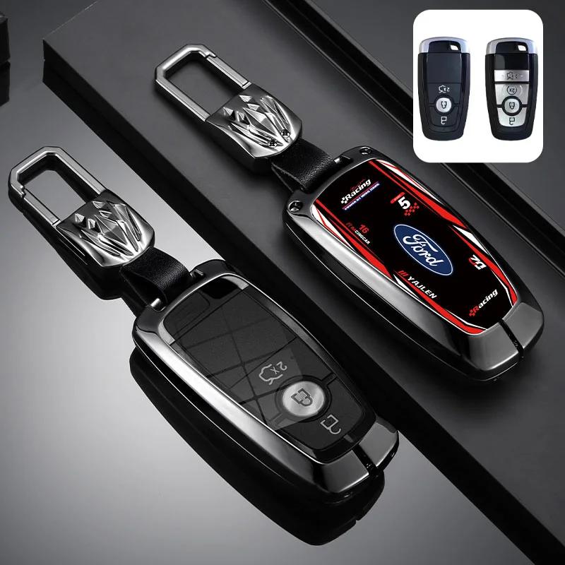 Car Sticker 2026 Ford Car Remote Key Case Cover For Ford Fusion Mustang Explorer F150 F250 F350 2017 2018 EcoSport Edge S-MAX Ra