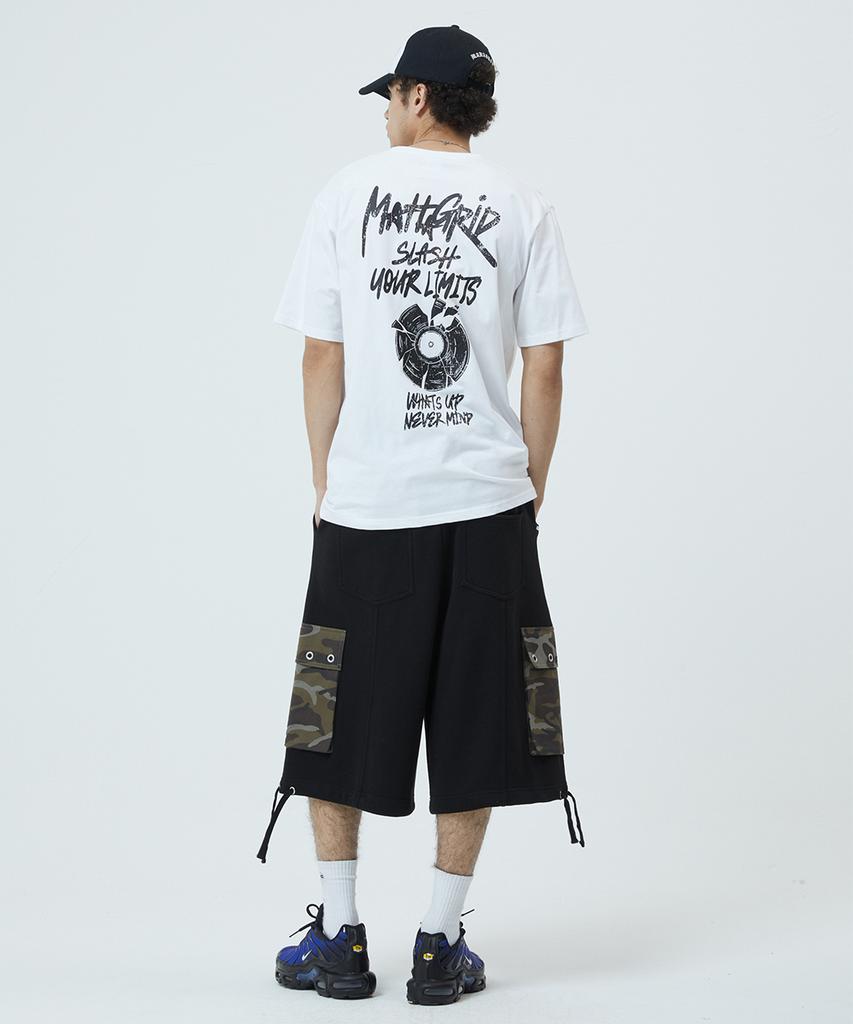 MAHAGRID Bermuda Camo Cargo Sweatshort Black(Mg2Gmmpa08A)