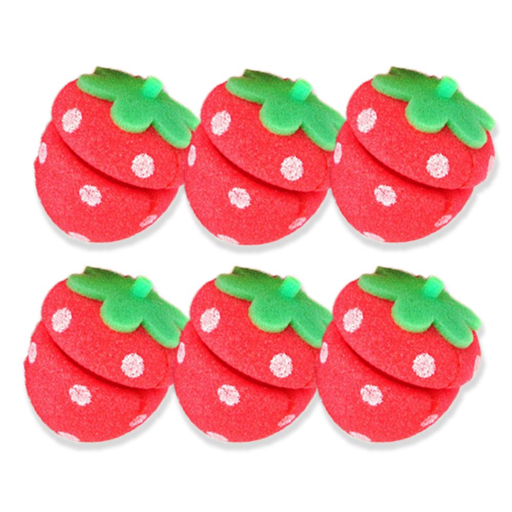 Клубничные бигуди без нагрева Клубничные бигуди из пеноматериала Клубничные бигуди для женщин Клубничные бигуди-губки для кудрей Парикмахерская Инструмент для укладки вьющихся волос