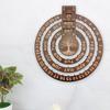 Wooden Rotating Circular Perpetual Calendar Moon Tree Sun Round Dial Perpetual Calendar Wall Hanging Calendar for Desk Wall Decor