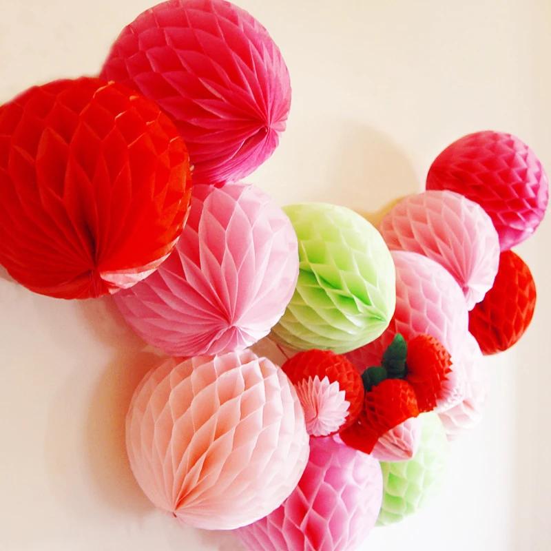 Colorful 30cm 12inch Tissue Paper Honeycomb Ball Decors Birthday Party Baby Shower Wedding Aniversary Home Christmas Supplies