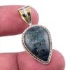Natural Green Pietersite Gemstone 925 Solid Silver Two Tone Pendant 1.50'' Q6Q95