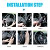 2PCS Universal Car Steering Wheel Cover Carbon Fiber Car Steering Wheel Case Booster Non-Slip Grip Handle