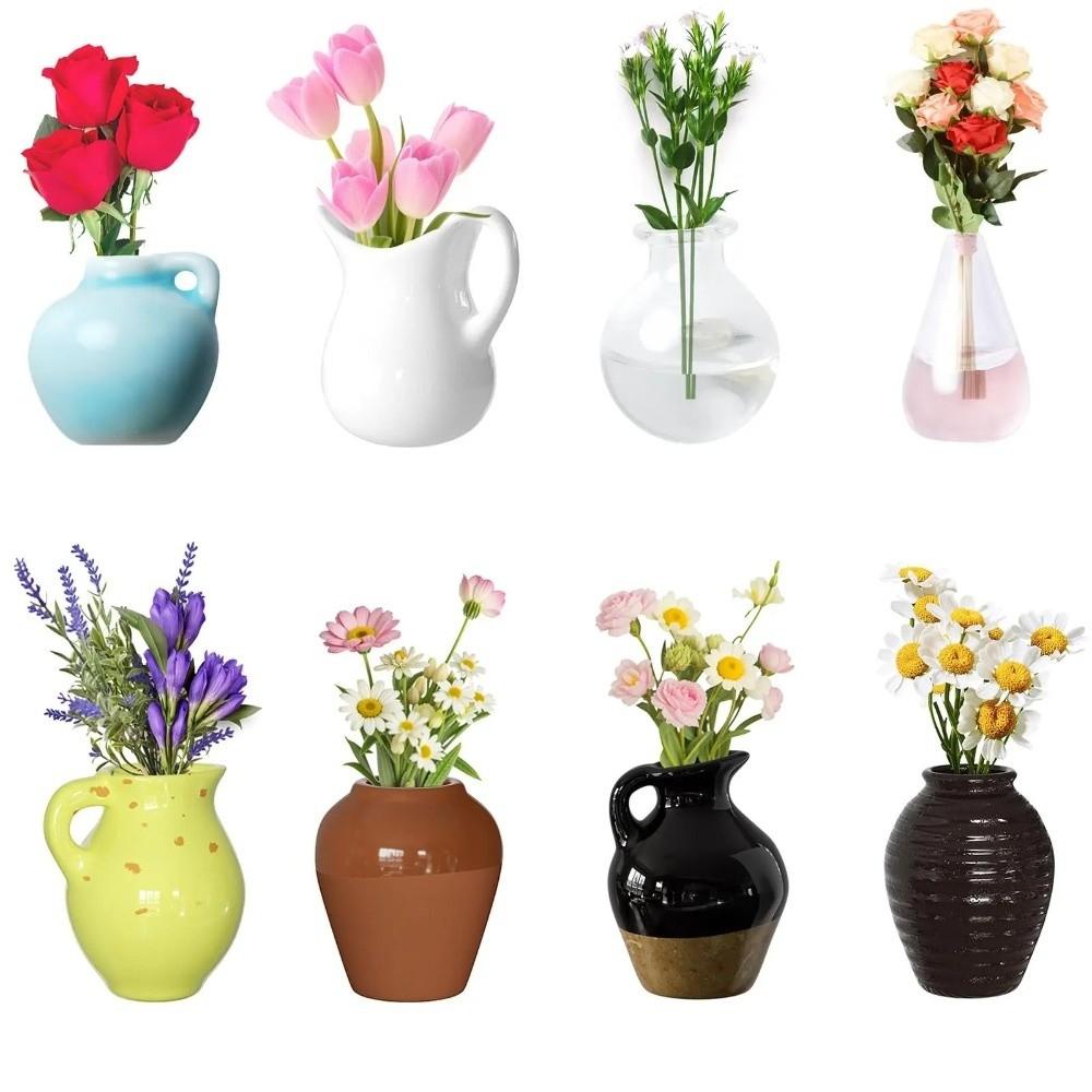 Unique Vase Refrigerator Magnet Decorative Flower Arrangement Vase 3D Vase Magnet Office Decor
