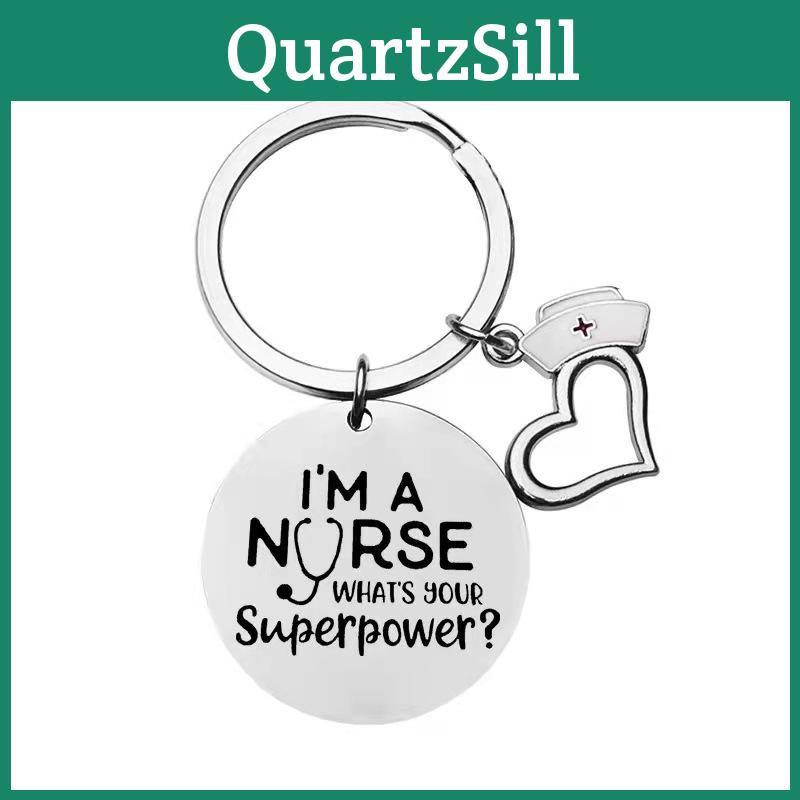 Beautifully Crafted Stainless Steel Nurse Keychain Gift With Unique Engraving Option