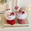 Plush Bear In Boot Christmas Ornaments Mini Stuffed Bear Hanging Ornaments Winter Fuzzy Shoes Christmas Tree Decor