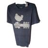 Винтажная черная хлопковая рубашка Woodstock Все размеры S-345XL Унисекс DM253 Унисекс Футболка