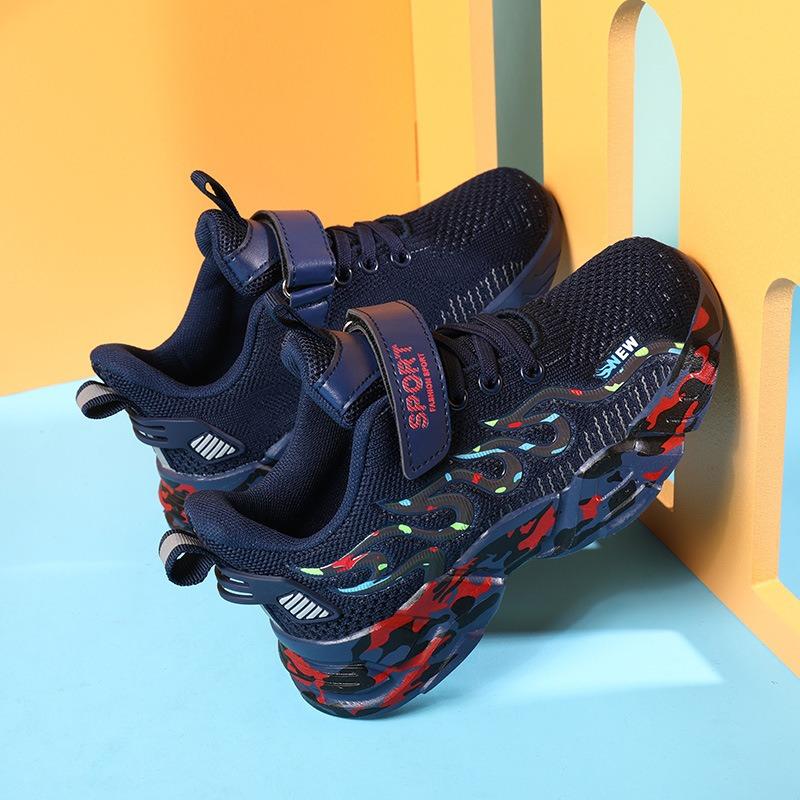 Детская спортивная обувь на все времена года, модные кроссовки для мальчиков, дышащие, среднего и большого размера для детей и девочек, для бега на открытом воздухе