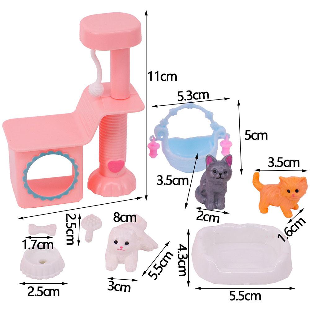 Doll House Furniture Bed Table Chair For 11.8inch 30cm Doll Plastics Cleaning Tools Accessories Mini Furniture Model Gifts Toys