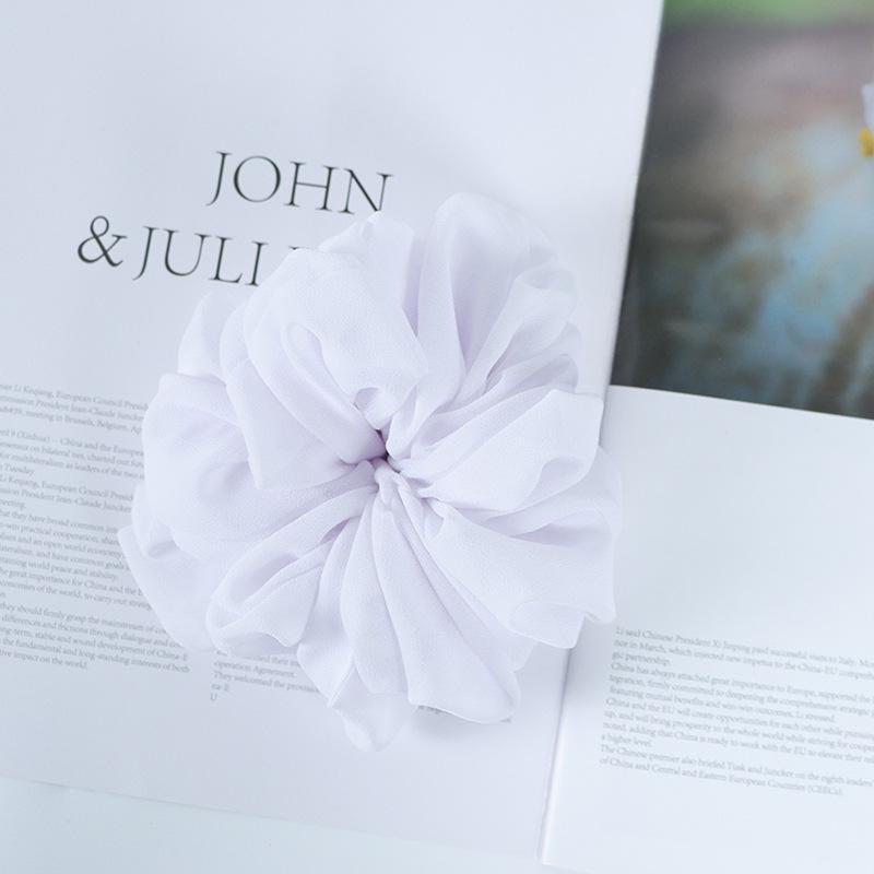 Эластичная повязка на голову из шифона с бусинами, однотонная, с кольцом для толстой кишки из Малайзии