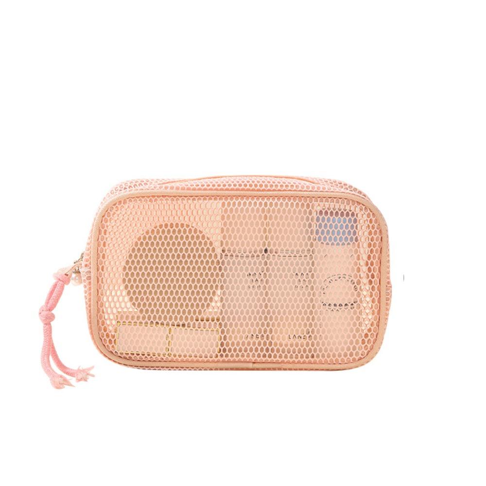 Portable Mesh Makeup Bag Gauze Toiletry Bag Portable Travel Storage Bag  Business