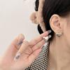 Solid Color Love Heart Earrings Jewelry Accessories Piercing Ear Stud Metal Stud Earring  Women