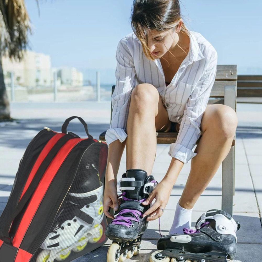 Сумка для коньков большой вместимости, из ткани Оксфорд, чехол для фигурного катания, сумка для роликовых коньков, для роликовых коньков