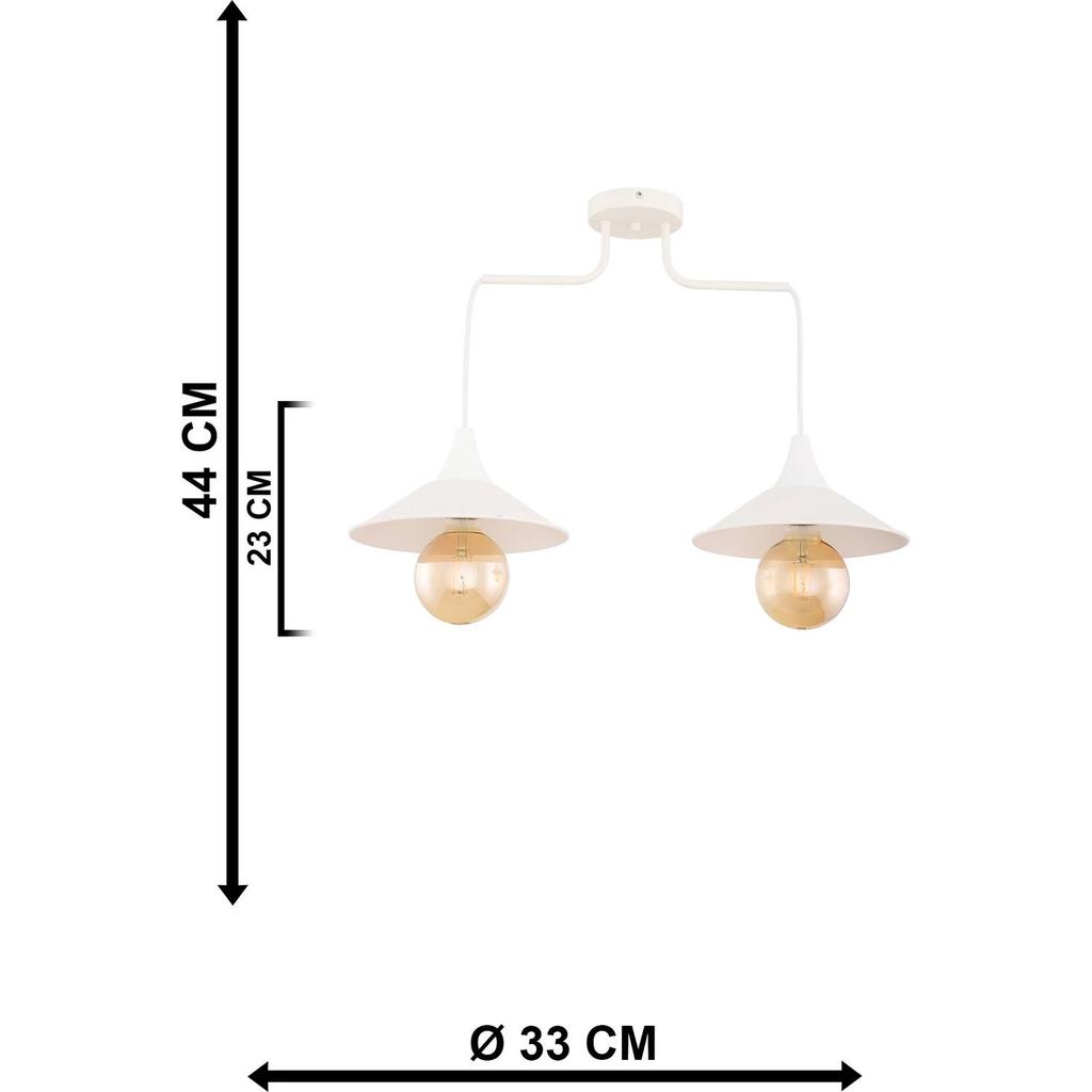 Берлинская двухголовая белая люстра