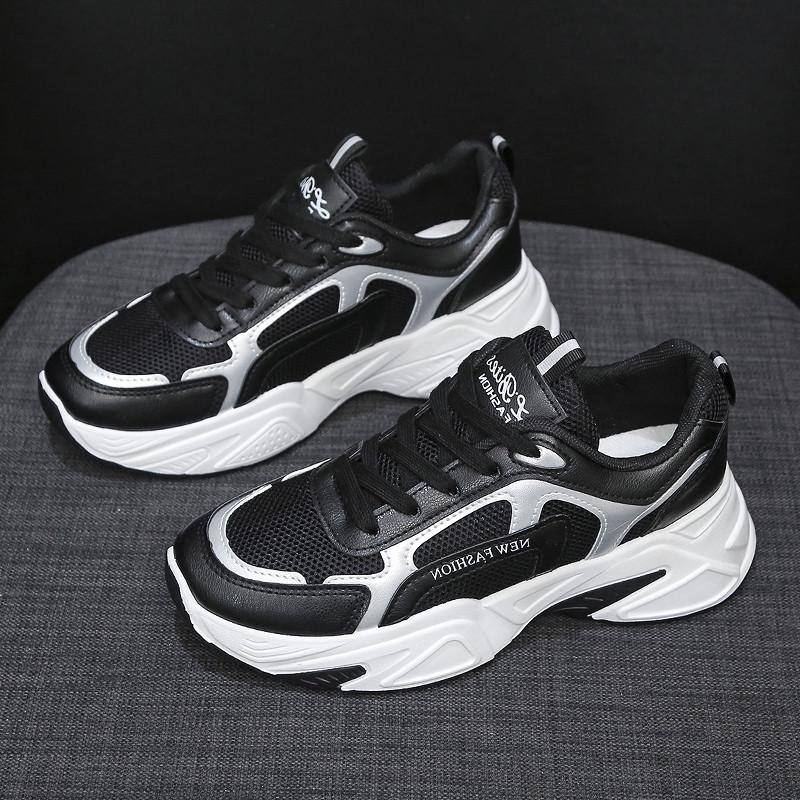 2024 New Brand Wedge Shoes Fashion Designers White Sneakers Women Leather Thick-soled Tennis Sports Shoes Woman Zapatillas Mujer