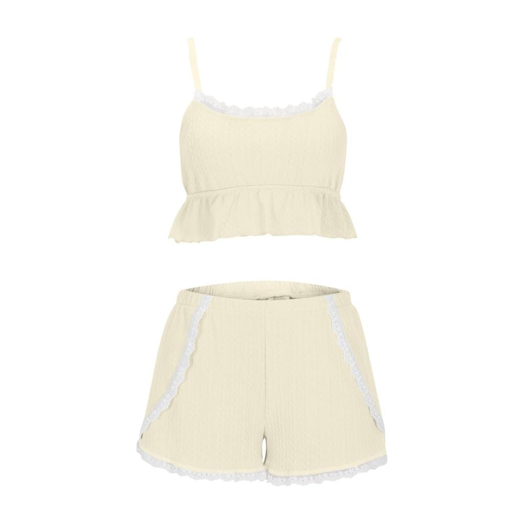 Женский пижамный комплект, бархатные сексуальные однотонные шорты, комплект из двух предметов