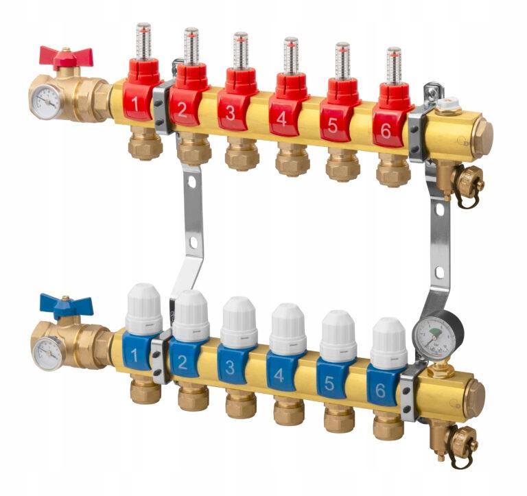 Underfloor Heating Distributor 5 Circuits Complete