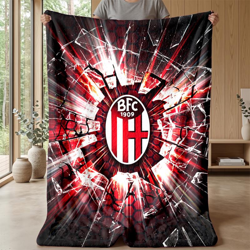 Bologna FC Soft Flannel Fleece Blanket Lightweight Cozy Warm Throw Blanket For Sofa Bed Home Decor