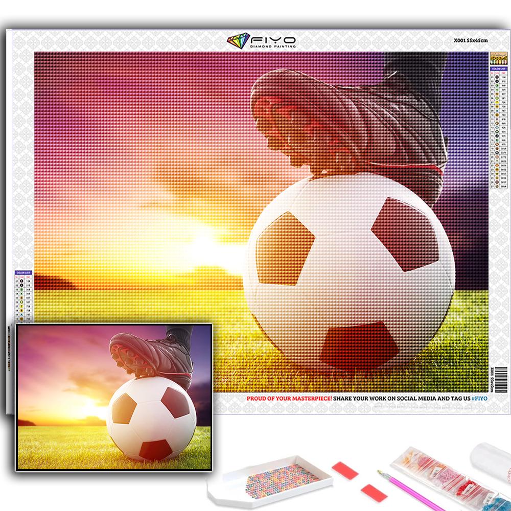 DIY 5D алмазная живопись футбол спортивный набор для вышивки крестом полная дрель вышивка мозаика художественная картина стразы подарок