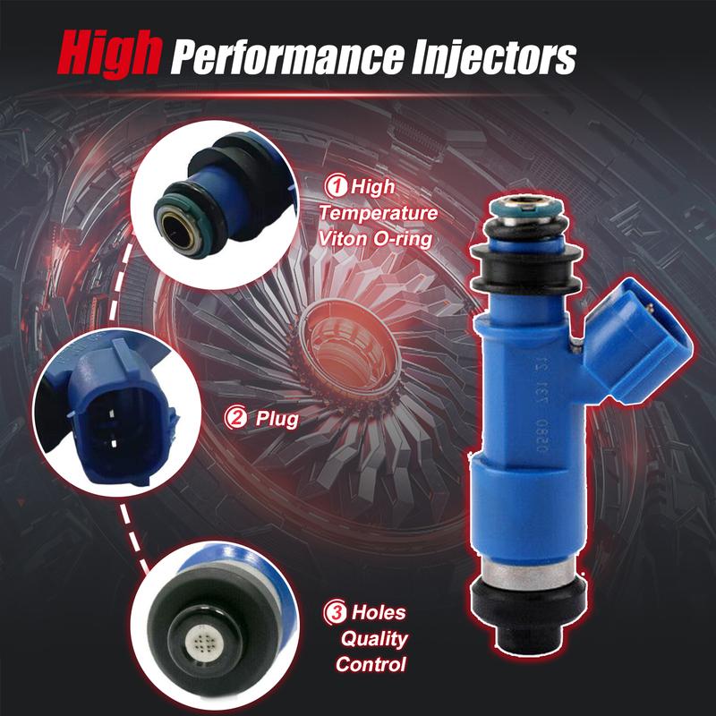 4PCS Fuel Injectors For Subaru Impreza Forester Legacy WRX STI 2.5L EJ20 EJ25 EJ255 EJ257 16611AA720 16611-AA720