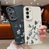 Мягкий чехол TPU с рисунком бабочки для Samsung S25 S24 S22 Ultra Plus S23 S21 S20 Fe A15 A16 A35 A55 A56 A26, кожаная текстура, противоударный чехол против падений