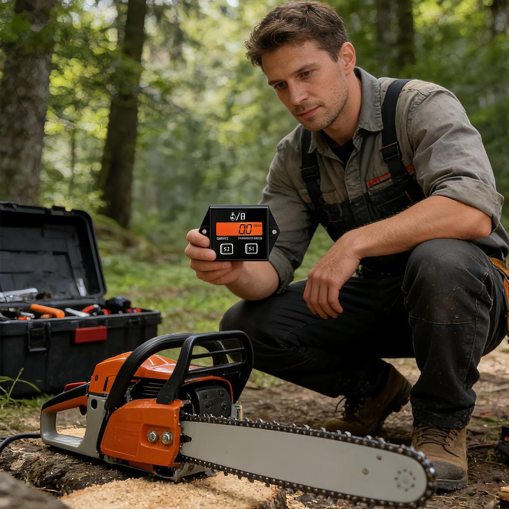 Маленький ЖК-цифровой тахометр двигателя, счетчик моточасов, тахометрический датчик, отображение оборотов в реальном времени для мотоциклов, велосипедов, автомобилей, лодок