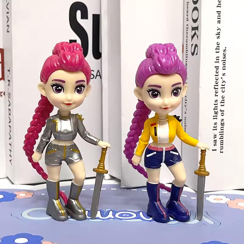 New Anime KPop Devil Hunter Doll Vinyl Toy Rumi Mira Zoi Character Vinyl Mask Blind Box Ornament Toy Birthday Gift