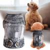 Denim Vest Jacket T-Shirt Cute Puppy Clothes, Comfortable Cool Clothing For Small Dogs