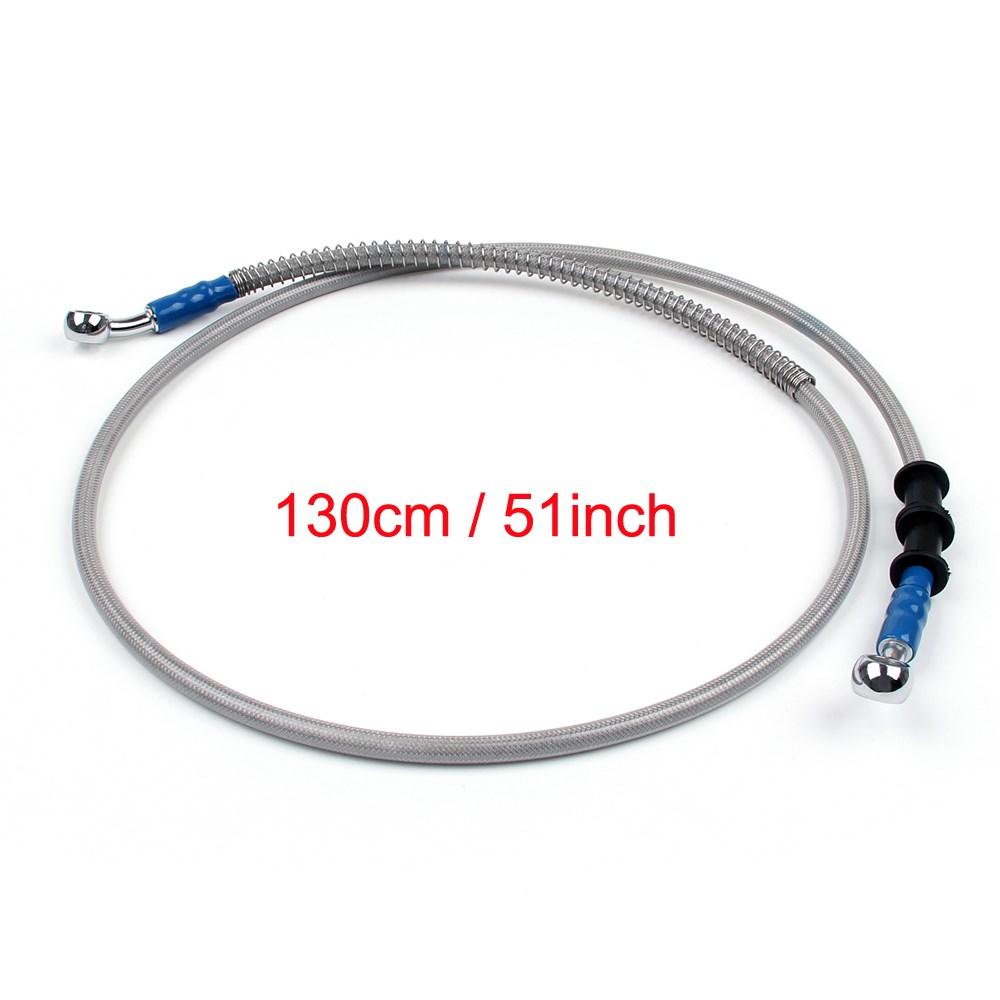 130cm/51" M10 Brake Oil Hose Line Banjo Fitting Stainless Steel End