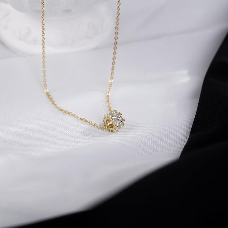 Ожерелье Banyan Tree из серебра 925 пробы с позолотой 14 карат и бусинами из циркония и бриллиантов — изысканная универсальная цепочка на ключицу Lulutong для женщин