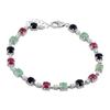 Silver Bracelet with 11.394ct Natural Sapphire, Emerald, Ruby (2106951)